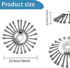 10 Inch Unbreakable Wired Trimmer Blade Weed Eater Attachments Steel Wire Grass Trimmer Head, Weed Eater Head with Adapter Kit for Replacement Lawn Mower Tray, Moss Grass Rust Removal