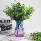 RECUTMS 8 Bundles Artificial Eucalyptus Artificial Grasses Fake Greenery Boxwood Stems Fake Plants and Greenery Springs for Farmhouse,Home,Garden,Office,Patio,Wedding and Indoor Outdoor(Eucalyptus)