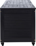 SAFAVIEH Outdoor Collection Elina Black 47-inch Long Cushion Box