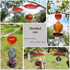 Ant Moat for Hummingbird Feeder - Freestyle 9 OZ Extra Large Capacity Insect Guard - Red Daisy Bowl & Dish