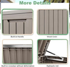 EasyUp 81 Gallon Deck Boxes Waterproof, Outdoor Large Storage Boxes with Lids, Outside Resin Storage Box & Deck Boxes for Patio, Garden Use(Black)