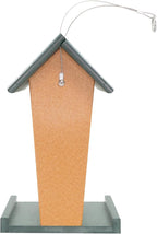 DutchCrafters Plastic Poly Hanging Whole Peanut Bird Feeder for Large Birds, Woodpeckers, Crows, Blue Jays for Outdoor, Garden, Yard - USA Amish Made (Turf Green & Cedar)