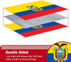 Ecuador Ecuadorian Flag 3x5 ft Outdoor, Double Sided 3 Ply Heavy Duty Ecuador National Country Flag, 100% Quality Polyester Ecuadorian Banner with Brass Grommets 4 Rows Stitches