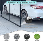 Heavy Duty Metal Carport, 10x15 Ft, Galvanized Steel Roof with Enhanced Base, Outdoor Car Shelter for Vehicles and Storage