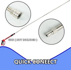 Hourleey Pressure Washer Extension Wand, 120 Inch (10ft) Stainless Steel with 1/4" Quick Connect Power Washer Lance, 2 Pack 60" Each Wand
