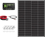 Newpowa 9BB Cell 200 Watt 12V Monocrystalline Solar Panel Kit, 200W 12Volt Solar Charger Kit+20A PWM Charge Controller+Mounting Z Brackets+Cable, High Efficiency Module for Off Grid System