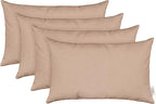 RSH Décor Sunbrella Jumbo Lumbar Pillow Covers – Set of 4 | 26" x 16" | Outdoor Use – Patio, Lounge, Adirondack, Deck | Water & Fade-Resistant | Play Cameo | Includes Down-Alternative Inserts