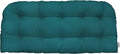 RSH DECOR: Sunbrella Tufted Wicker Loveseat Cushion | 41” x 19" | Water and Fade-Resistant Performance Fabric | Outdoor Settee Cushion for Patio Furniture | Spectrum Peacock