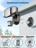 Olafus 80W Motion Sensor Outdoor Lights, 8000lm Hardwired Motion Flood Light, IP65 Waterproof LED Security Floodlights, 6500K Motion Detector Lights for Outside, Brown