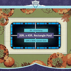 Buffalo Blizzard Economy 20 ft x 45 ft Rectangular Winter Pool Cover | Black/Blue | Closing Inground Swimming Pools | Easy to Install | Heavy Duty, Cold & UV Resistant | Shields from Seasonal Debris