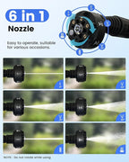 Cordless Pressure Washer 1080PSI Portable High-Pressure for Car Wash Outdoor Cleaning, 6-in-1 Adjustable Nozzle,Battery & Adaptor Included (2X 4Ah)