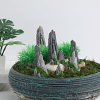 Mipcase Mini Zen Garden Accessories 8pcs Resin Mountain Decor Figures Mini Zen Garden Decor for Micro Landscape Craft Decorations
