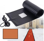 Snow Melting Mats for Roof Valley Walkways, 120V Outdoor Electric Heated Melting Snow Ice Removal, Roof Deicing System Black 15 in x 11.5 ft