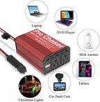 Pro Chaser 400W Vehicle Power Inverter - 12V DC to 110V AC Car Converter, Dual AC Outlets, USB-A QC 18W & USB-C PD 65W Ports, Road Trip Charging Companion with Replaceable in-Line Fuse