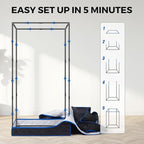 Portable Full Size Infrared Sauna for Home| One Person Spa Tent with Red Light| Personal Indoor Saunas with 660nm Red Light Therapy Lamp| Separate Heating Foot Pad and Reinforced Chair for Relaxation