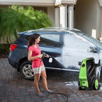 5000 PSI Pressure Cleaner, 4.0 GPM Heavy Duty Power Cleaner with Foam Cannon, 4 Nozzle Tips,33FT Hose and Soap Bottle for Home/Cars/Driveways/Patios/Decks/Fences(Green)