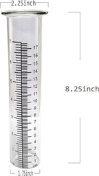 JOYBee 7inch Garden Glass Rain Gauge Replacement Tubes for Yard Garden Outdoor(Pack of 2)