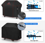 Comnova Grill Cover 58 Inch - 600D BBQ Gas Grill Cover Waterproof Heavy Duty, Premium Barbecue Covers for Weber Genesis 300 Series Grill, Char-Broil, Monument, Brinkmann, Dyna-glo, Nexgrill and More