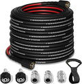 Flexible Pressure Washer Hose 100 FT, 3600 PSI Kink Resistant Power Washer Hose Replacement, 1/4" electric Washer Hose Extension With M22 x 3/8" Quick Connector