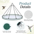 Universal Wild Bird Seed Catcher Hanging Hoop Platform Bird Seed Catcher Tray for Hummingbird Feeders Bee Feeder Outdoor Garden Accessories(2 Pieces,30 Inch)