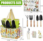 Gardening Tools Set Set for Women, 10 Pieces Heavy Duty Gardening Hand Tools with Storage Handbag Box, Steel Durable Gardening Gifts for Women Men, Mom, Dad - Durable