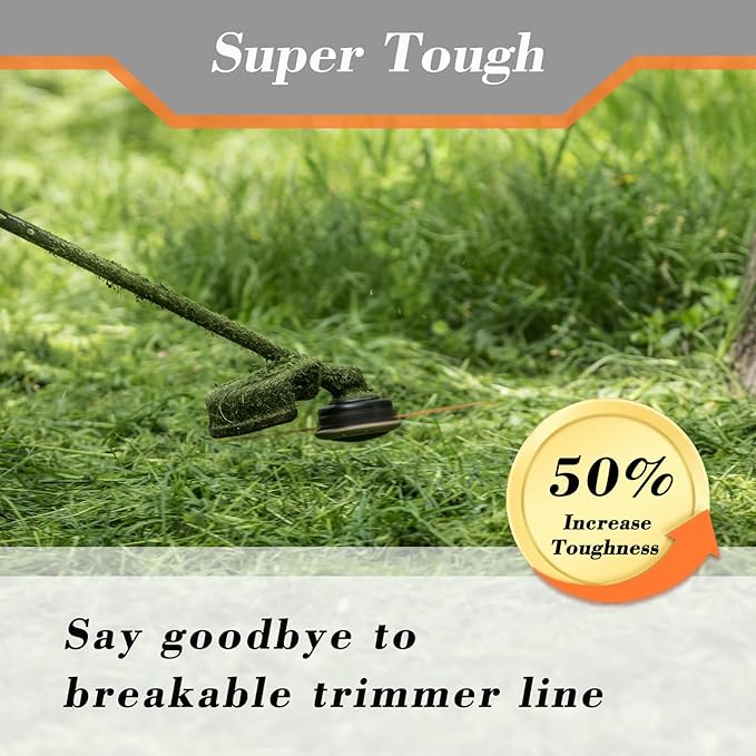 Cluparis 5-Pound Heavy Duty Sawtooth Trimmer Line .095-inch, 0.095" Sawtooth Weed Eater String Fits Medium & Heavy Grass & Weeds, 095 Trimmer String for Universal Weedeater Line of Premium Nylon