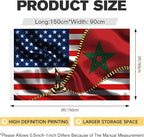 Vintage American America Usa Morocco Moroccan Flags For Outside Yard 3x5 Ft Double Sided Printed 100d Polyester Lightweight Garden Welcome Outdoor Banner Brass Grommets