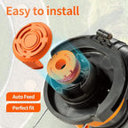 Eventronic 20 Pack WA0010 Trimmer String Compatible with Worx Weed Eater, 0.065" Autofeed Replacement Spool Trimmer Line for Worx Weed Eater (16 Line Spools + 4 Cap)