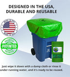 Outdoor Trash Can Cover Biodegradable Odor Eliminating Bag with Elastic Band Lemon Scented Durable 32 Gallon 3 Pack