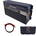 5000W Power Inverter 12V DC to 110V AC Converter with LED Display Dual AC Outlets Dual Fans Radiating for RV, Camp, Boat and Home Emergency Portable Pure Sine Wave Inverter (LED Screen, 5000W 12V)