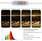 One Strip Growing lamp 2-Pack, Full Spectrum LED Grow Light Strips for Indoor Plants with Auto ON/Off Timer & 4 Dimmable Levels for Green House Hydroponics Succulent (One Head 2 Pack)