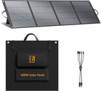 400 Watt Portable Folding Solar Panels IP68 Waterproof ETFE Coating 41V MC4 Output for Power Stations Solar Generator Camping Off-Grid RV Emergency Backup Hurricane