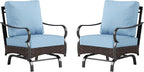 Rocking Patio Sofa Chairs - 2 PCS Outdoor Rocking Armchairs, Patio Seating with High Back Deep Seat for Porch Deck Balcony