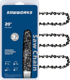 3-Pack Chainsaw Chain 20 Inch .325" Pitch .050" Gauge 81 Drive Links