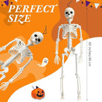 Geelin 12 Pcs Halloween Skeletons Flamingo Yard Decorations Skeleton Black Orange Buzzards Stakes for Halloween Lawn Garden Outdoor Party Decorations