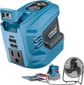 200W Portable Power Inverter Compatible with Makita 18V, Outdoor Generato Battery Converter with 2 USB & AC Battery Powered Outlet, Convert DC 18V to AC 110V-120V Portable Power Station (Tool Only)