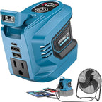 200W Portable Power Inverter Compatible with Makita 18V, Outdoor Generato Battery Converter with 2 USB & AC Battery Powered Outlet, Convert DC 18V to AC 110V-120V Portable Power Station (Tool Only)