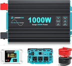 1000 Watt Pure Sine Wave Inverter, Power Inverter for Car, Camping, Solar, RV, Truck, Home, 12V DC to 120V AC Inverters with 3 AC Outlet, 30W USB-C, 5V 3.1A USB, Remote Control, Surge 2000W
