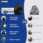 30-35 Gallon Black Trash Bags 120 Count - 32" x 37" Large Garbage Bags, 30+ Gallon Strong Trash Can Liners for Home, Commercial Use,Yard Waste, Bulk