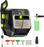 Wall Mounted Pressure Washer - Max 5500 PSI 3.6 GPM, 5 Levers Power Washer with 66FT Retractable Hose for Car/Driveway, Automatic Rewind, Any Length Lock