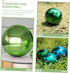 Milisten Garden Gazing Ball Reflective 4.72inch Outdoor Decorative Stainless Steel Sphere