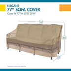 DUCKCOVERS Elegant Waterproof 79 Inch Patio Sofa Cover, Patio Furniture Covers