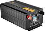 VEVOR Pure Sine Wave Inverter 3500 Watt Power Inverter, DC 12V to AC 120V Car Inverter, with USB Port LCD Display Remote Controller and AC Outlets (GFCI), for RV Truck Car Solar System Travel Camping