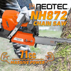 NEO-TEC NH872 24 Inch Gas Chainsaw,71 cc Gasoline Chain Saw Power Head,All Parts Compatible with Husqvarna 372XP