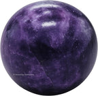 Amazing Gemstone Lepidolite Crystal Ball with Stand - 2" Inches Crystal Sphere Meditation Balls for Witchcraft and Decorative Balls