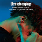 Alpine PartyPlug Pro Concert Ear Plugs, High Fidelity Professional Earplugs, 21dB Noise Reduction, Premium Hearing Protection for Music Festivals, Raves & Live Events, Incl. 3 Tip Sizes, Transparent