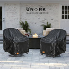 Outdoor Swivel Chair Covers Waterproof 1 Pack, Outdoor Chair Covers Patio Furniture Cover for Deck Patio Swivel Chair Heavy Duty, 30 W x 34 D x 36 H inches,Black