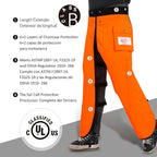 Chainsaw Chaps Apron Wrap 8-layer for Men/Women Loggers Forest Workers Protective Chain Saw Pants Adjustable