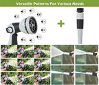 Tuyeho Retractable Garden Hose Reel 130 FT, Wall Mount Heavy Duty Water Hose Reels with Automatic Slow Rewind System, Outdoor Hoses Reel with 2 Hose Nozzles for Garden Watering, Car Wash, Pet Shower