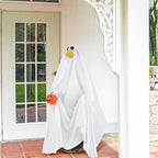 Halloween Goose Outfit Ghost Porch Outfits Yard Clothes Silly Lawn Shirt for 23'' Cement Plastic Duck Decorations